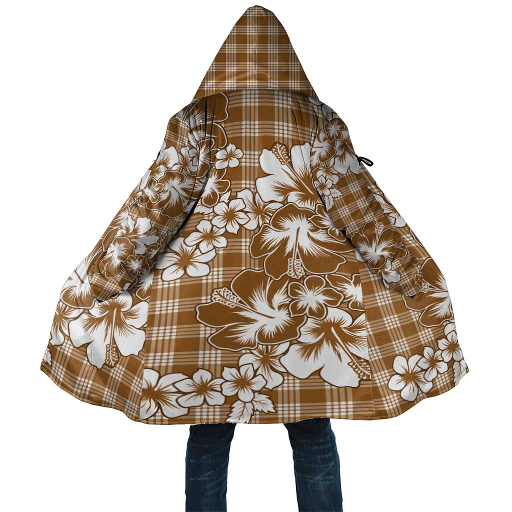 Hibiscus Pakala Bronze Brown Cloak Tropical Floral Stylized LT01 Unisex Brown - Polynesian Pride
