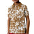 Hibiscus Pakala Bronze Brown Kid Polo Shirt Tropical Floral Stylized - Polynesian Pride
