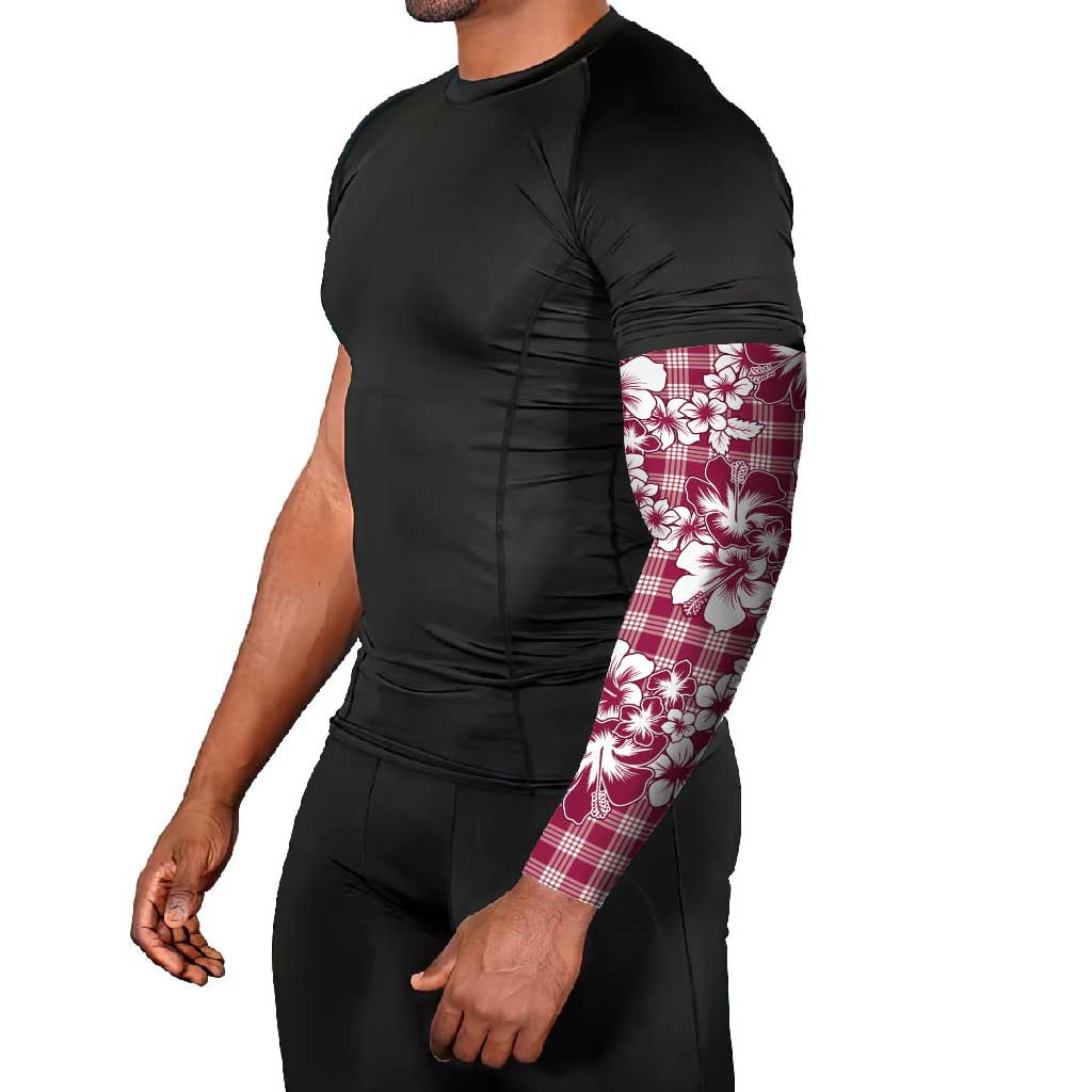 Hibiscus Pakala Royal Magenta Arm Sleeves Tropical Floral Stylized - Polynesian Pride