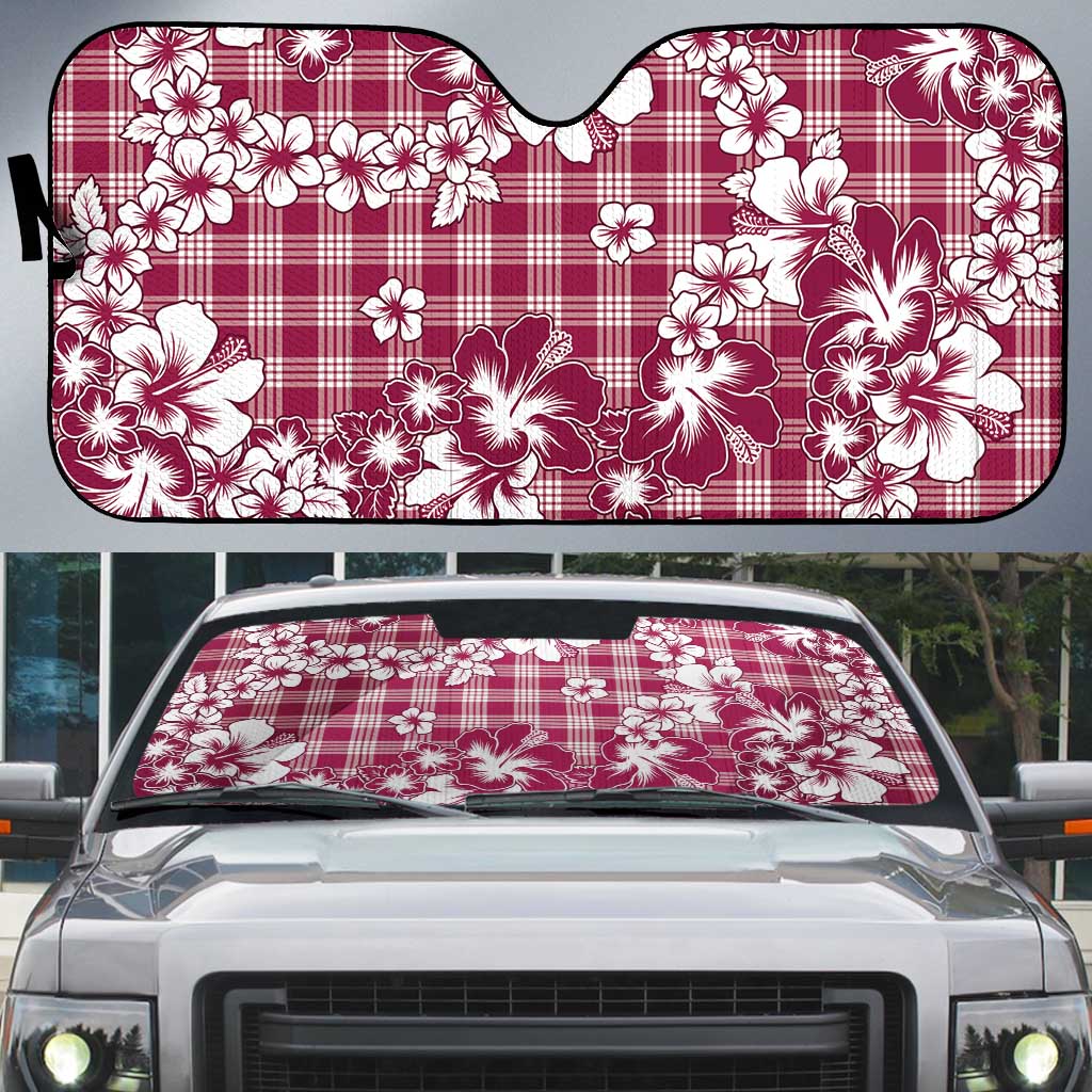 Hibiscus Pakala Royal Magenta Auto Sun Shade Tropical Floral Stylized LT01 Magenta - Polynesian Pride
