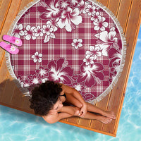 Hibiscus Pakala Royal Magenta Beach Blanket Tropical Floral Stylized - Polynesian Pride