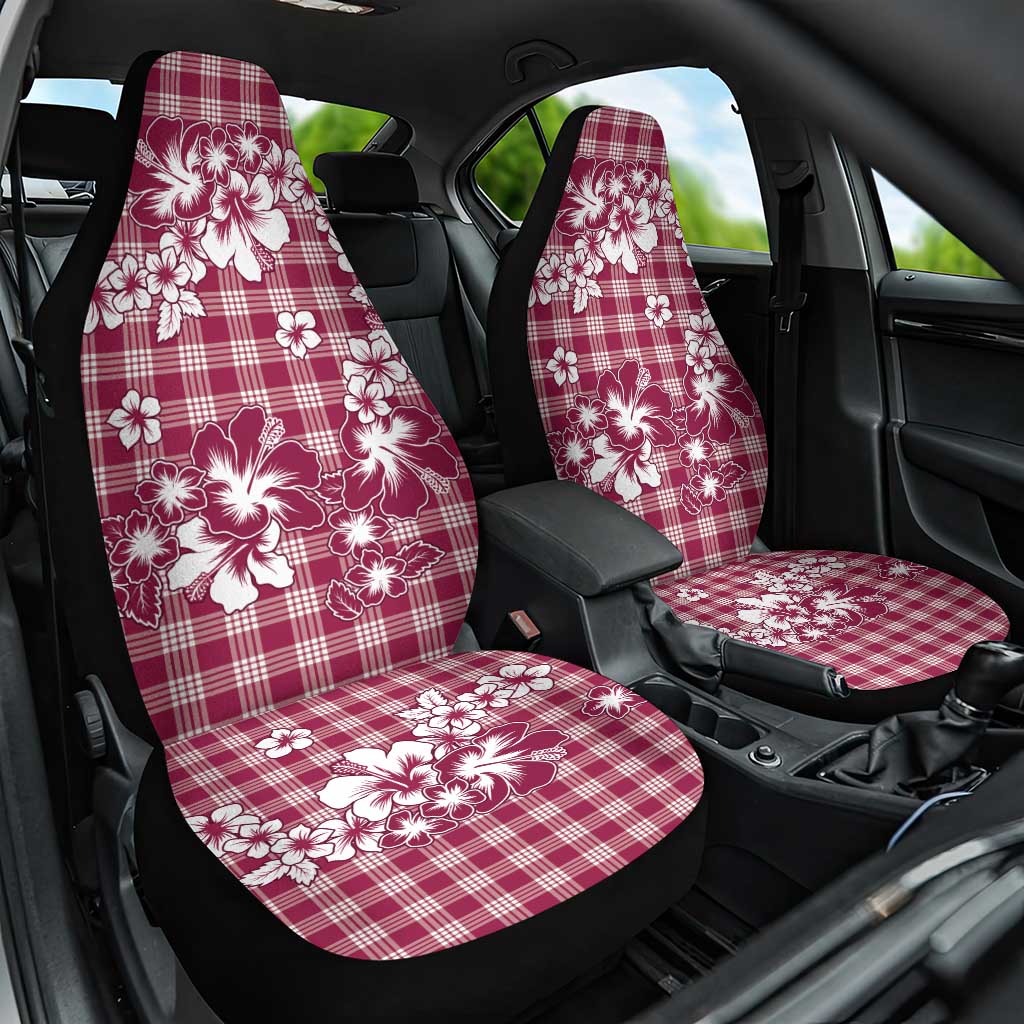 Hibiscus Pakala Royal Magenta Car Seat Cover Tropical Floral Stylized LT01 One Size Magenta - Polynesian Pride
