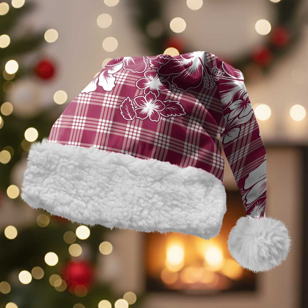 Hibiscus Pakala Royal Magenta Christmas Santa Hat Tropical Floral Stylized - Polynesian Pride