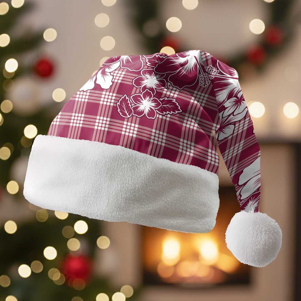 Hibiscus Pakala Royal Magenta Christmas Santa Hat Tropical Floral Stylized - Polynesian Pride