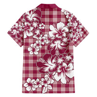 Hibiscus Pakala Royal Magenta Family Matching Long Sleeve Bodycon Dress and Hawaiian Shirt Tropical Floral Stylized LT01 - Polynesian Pride