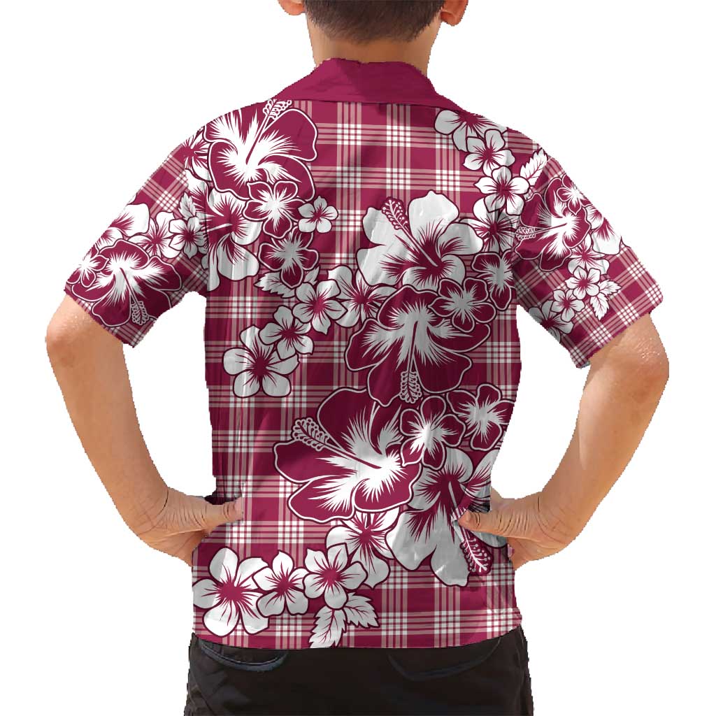 Hibiscus Pakala Royal Magenta Family Matching Puletasi and Hawaiian Shirt Tropical Floral Stylized - Polynesian Pride