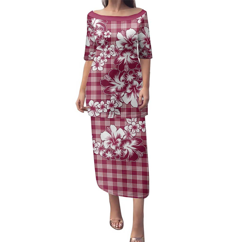 Hibiscus Pakala Royal Magenta Family Matching Puletasi and Hawaiian Shirt Tropical Floral Stylized - Polynesian Pride