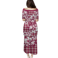 Hibiscus Pakala Royal Magenta Family Matching Puletasi and Hawaiian Shirt Tropical Floral Stylized - Polynesian Pride