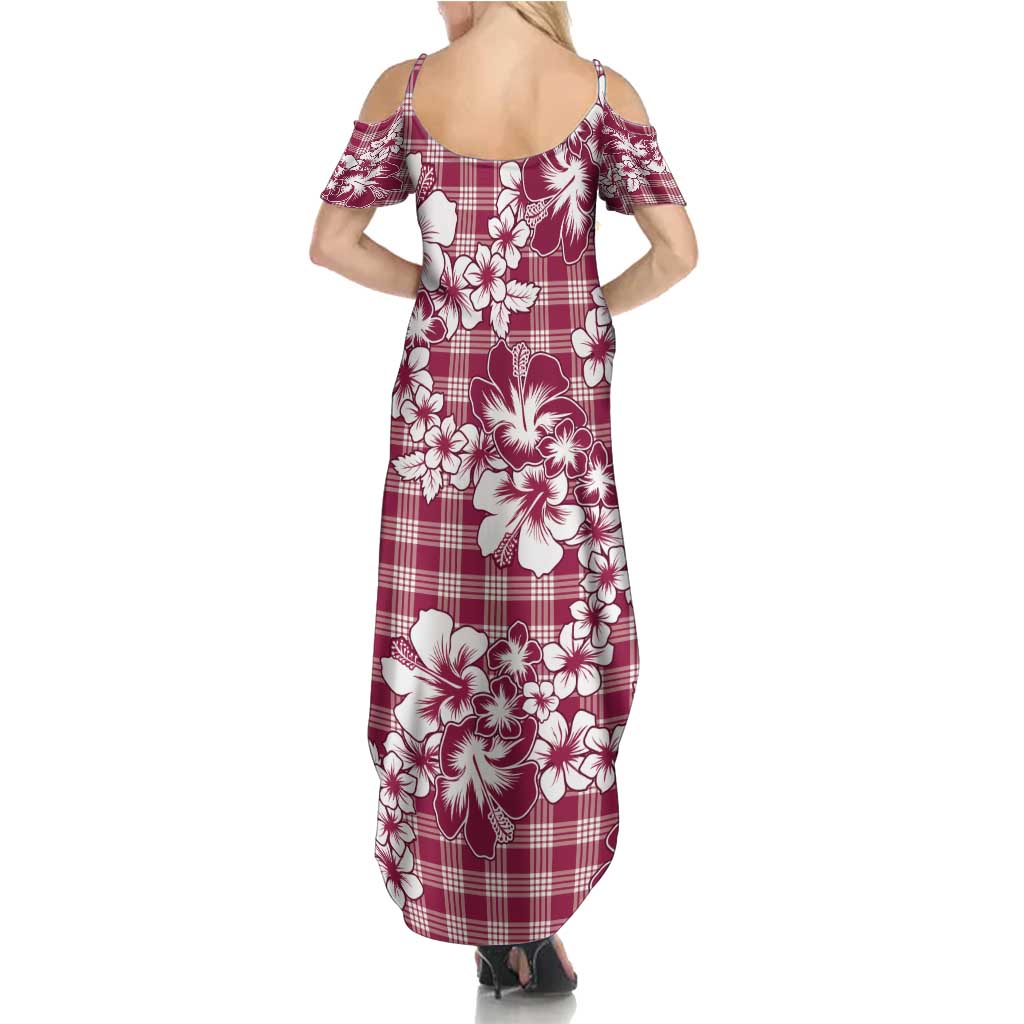 Hibiscus Pakala Royal Magenta Family Matching Summer Maxi Dress and Hawaiian Shirt Tropical Floral Stylized LT01 - Polynesian Pride