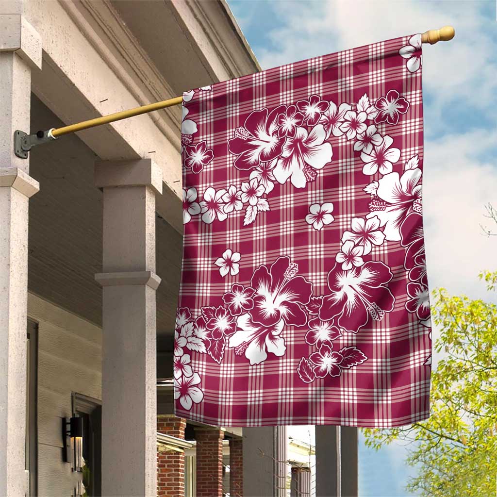 Hibiscus Pakala Royal Magenta Garden Flag Tropical Floral Stylized LT01 House Flag Magenta - Polynesian Pride