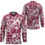 Hibiscus Pakala Royal Magenta Hockey Jersey Tropical Floral Stylized - Polynesian Pride