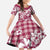 Hibiscus Pakala Royal Magenta Kid Short Sleeve Dress Tropical Floral Stylized - Polynesian Pride