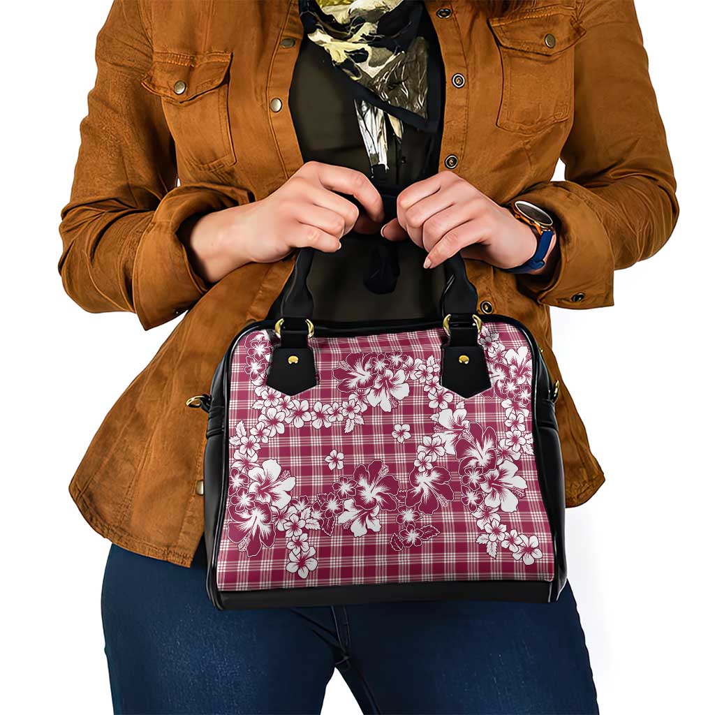 Hibiscus Pakala Royal Magenta Shoulder Handbag Tropical Floral Stylized - Polynesian Pride
