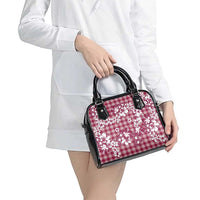 Hibiscus Pakala Royal Magenta Shoulder Handbag Tropical Floral Stylized - Polynesian Pride