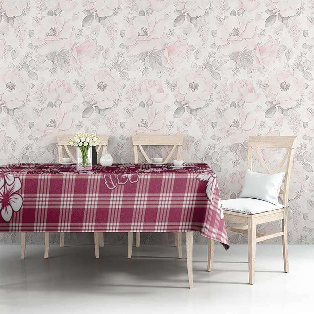 Hibiscus Pakala Royal Magenta Tablecloth Tropical Floral Stylized - Polynesian Pride