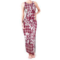 Hibiscus Pakala Royal Magenta Tank Maxi Dress Tropical Floral Stylized LT01 Women Magenta - Polynesian Pride