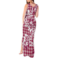 Hibiscus Pakala Royal Magenta Tank Maxi Dress Tropical Floral Stylized LT01 - Polynesian Pride