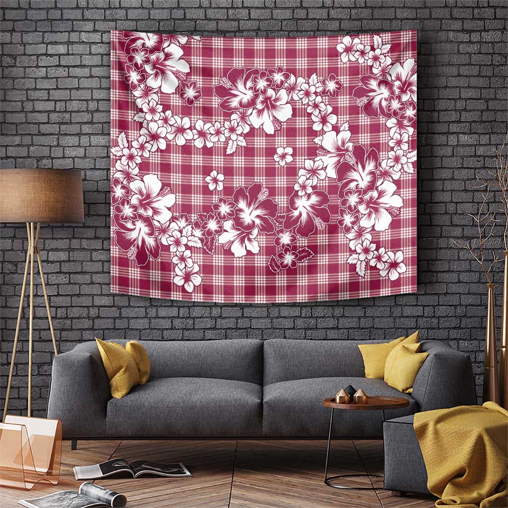 Hibiscus Pakala Royal Magenta Tapestry Tropical Floral Stylized LT01 Magenta - Polynesian Pride
