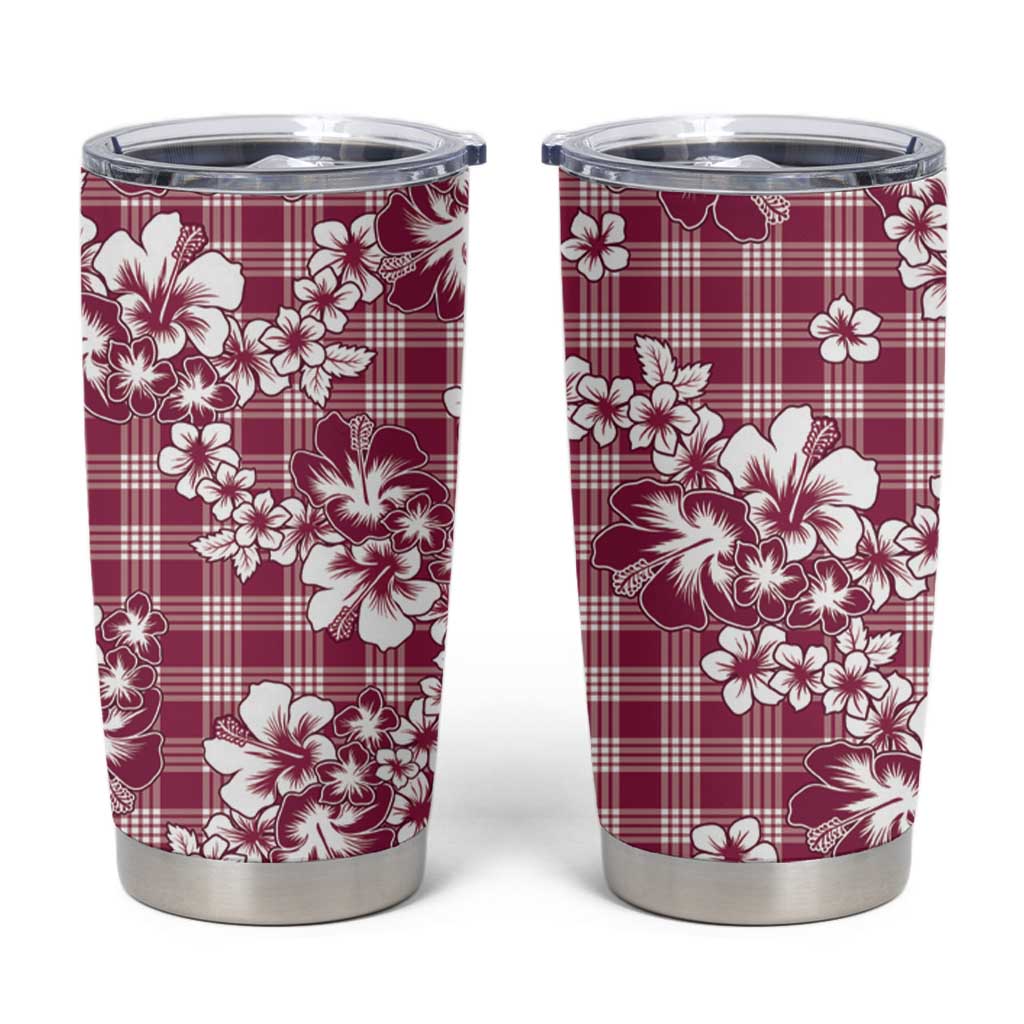 Hibiscus Pakala Royal Magenta Tumbler Cup Tropical Floral Stylized LT01 Magenta - Polynesian Pride