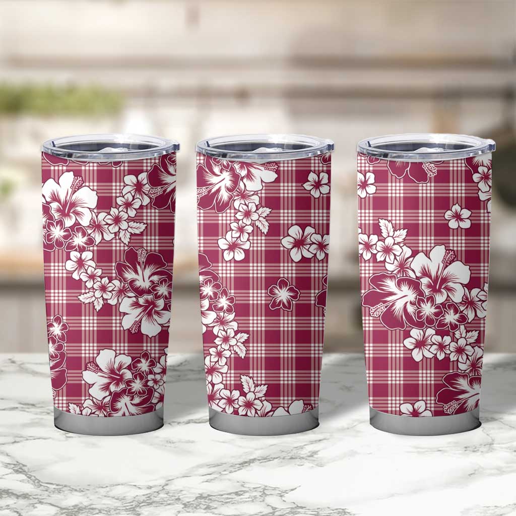 Hibiscus Pakala Royal Magenta Tumbler Cup Tropical Floral Stylized LT01 - Polynesian Pride