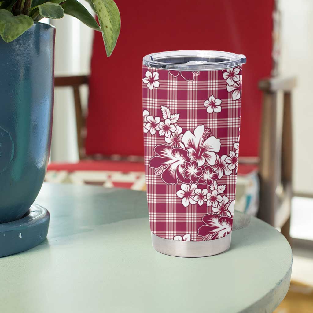 Hibiscus Pakala Royal Magenta Tumbler Cup Tropical Floral Stylized LT01 - Polynesian Pride