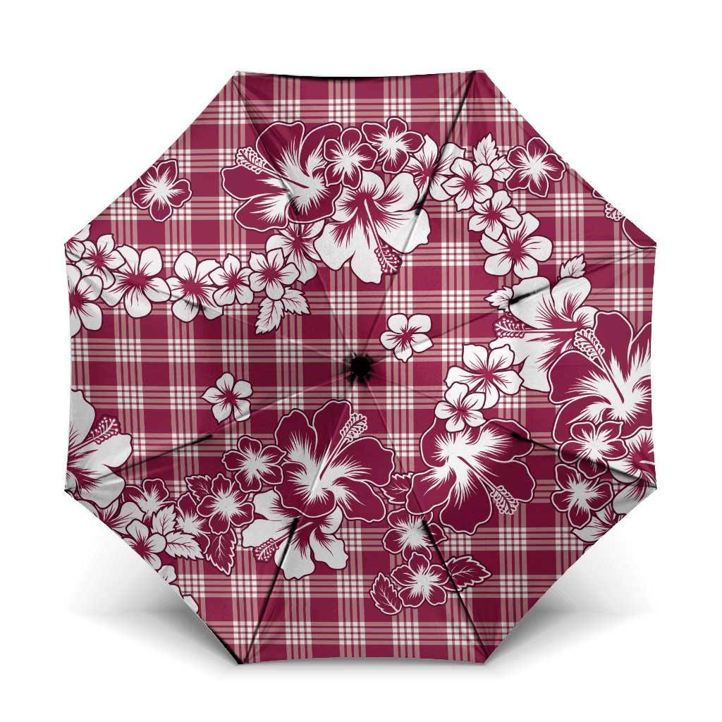 Hibiscus Pakala Royal Magenta Umbrella Tropical Floral Stylized LT01 One Size Folded 11.42 inch Opened Diameter 37.4 inch Magenta - Polynesian Pride