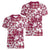 Hibiscus Pakala Royal Magenta Women V-Neck T-Shirt Tropical Floral Stylized - Polynesian Pride