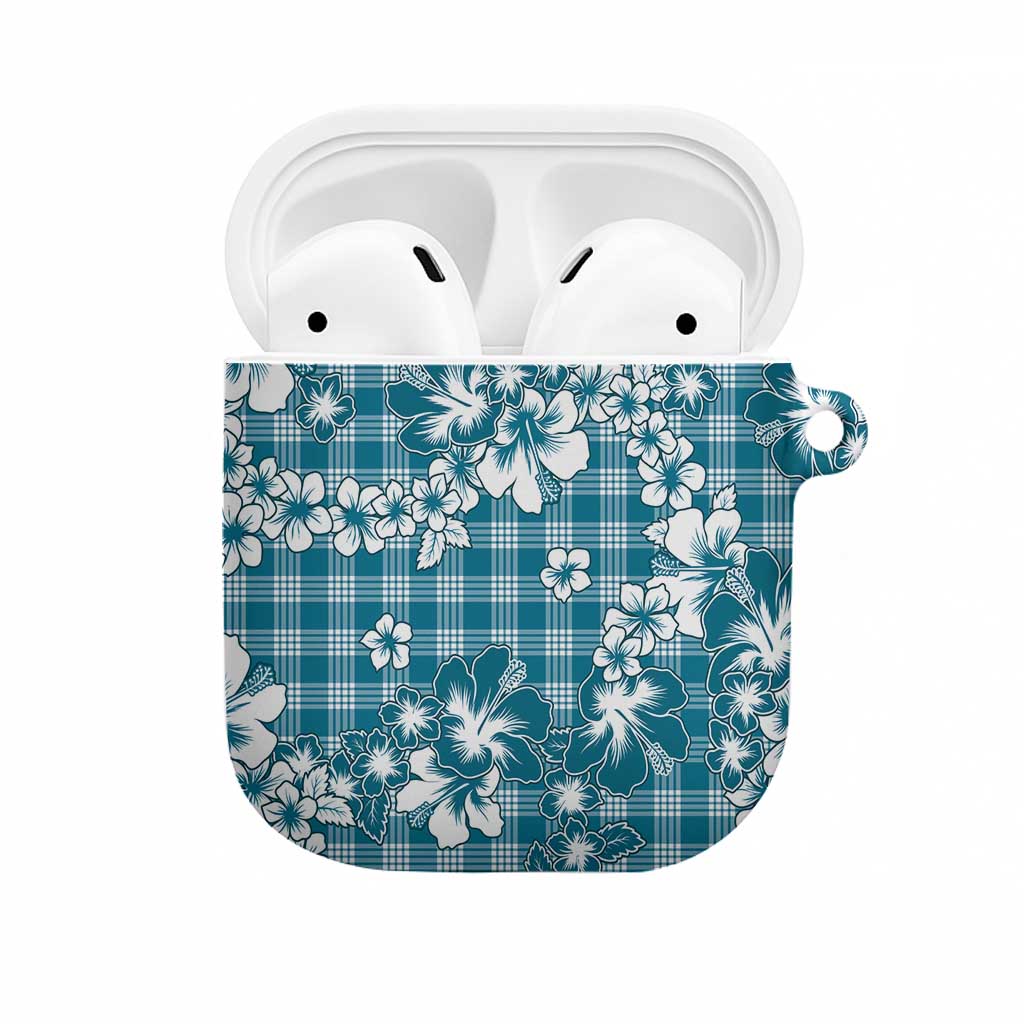Hibiscus Pakala Ocean Depths Blue AirPods Case Tropical Floral Stylized - Polynesian Pride