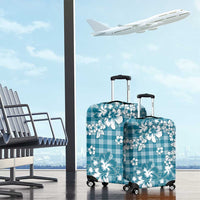 Hibiscus Pakala Ocean Depths Blue Luggage Cover Tropical Floral Stylized LT01 - Polynesian Pride