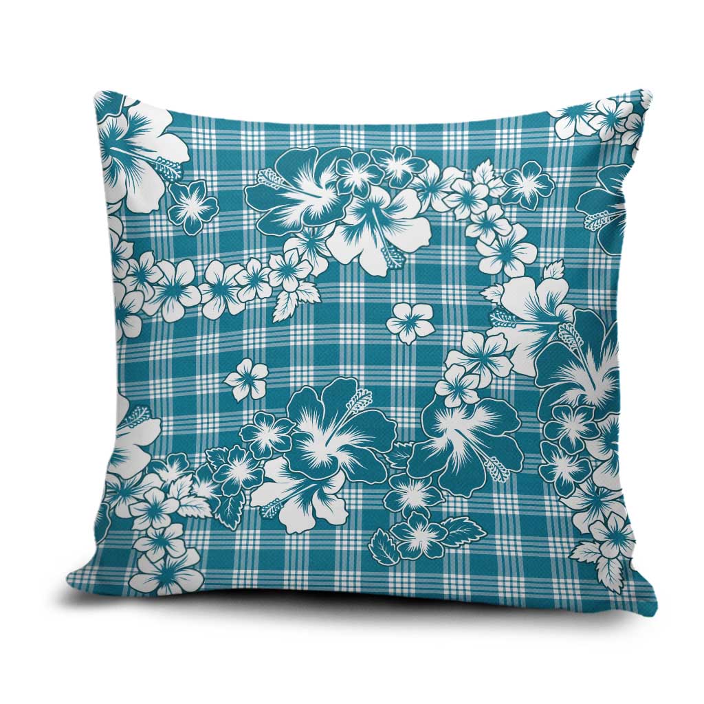 Hibiscus Pakala Ocean Depths Blue Pillow Cover Tropical Floral Stylized LT01 Blue - Polynesian Pride