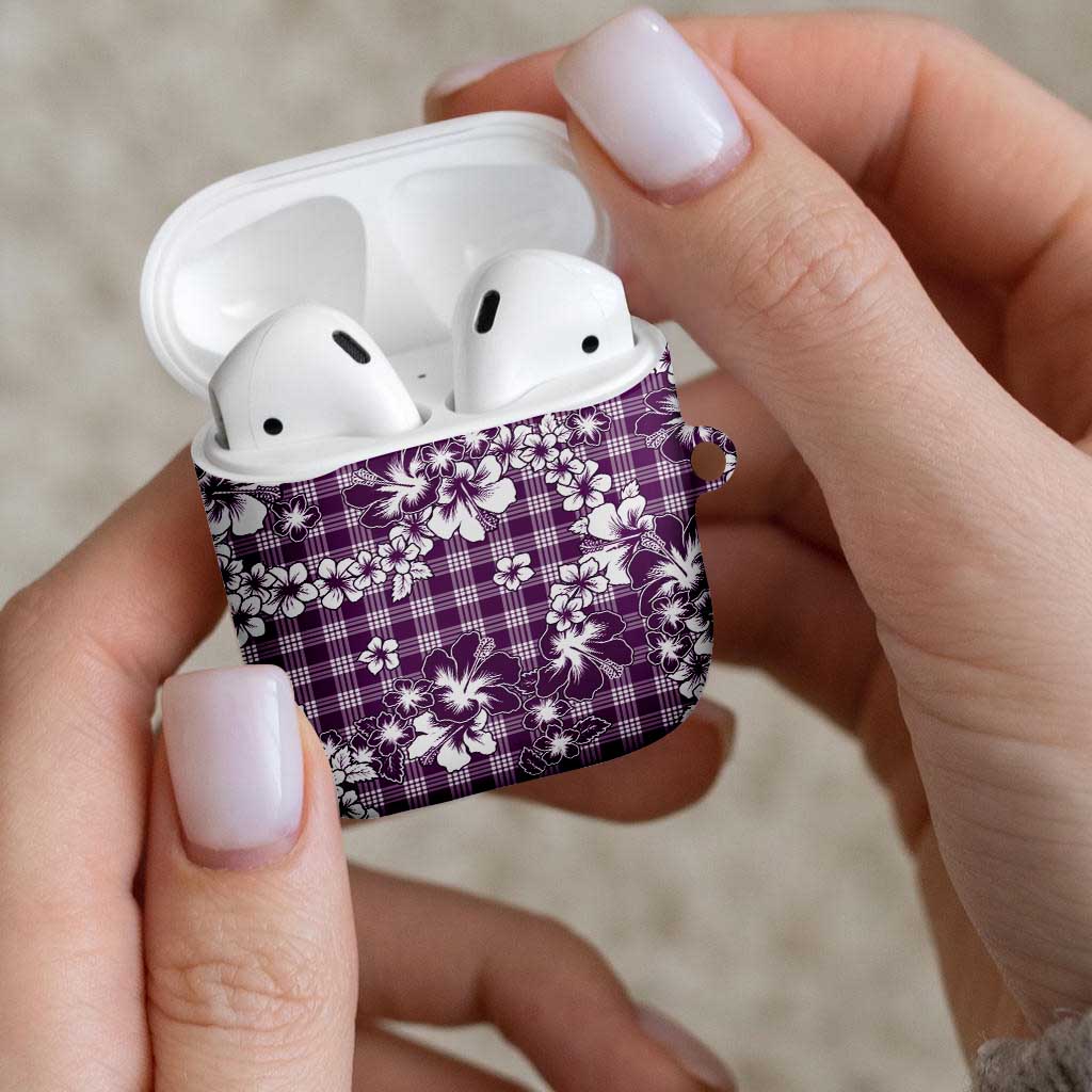 Hibiscus Pakala Sweetie Purple AirPods Case Tropical Floral Stylized - Polynesian Pride