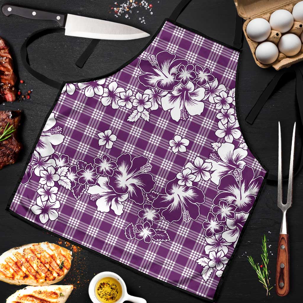 Hibiscus Pakala Sweetie Purple Apron Tropical Floral Stylized LT01 Purple - Polynesian Pride