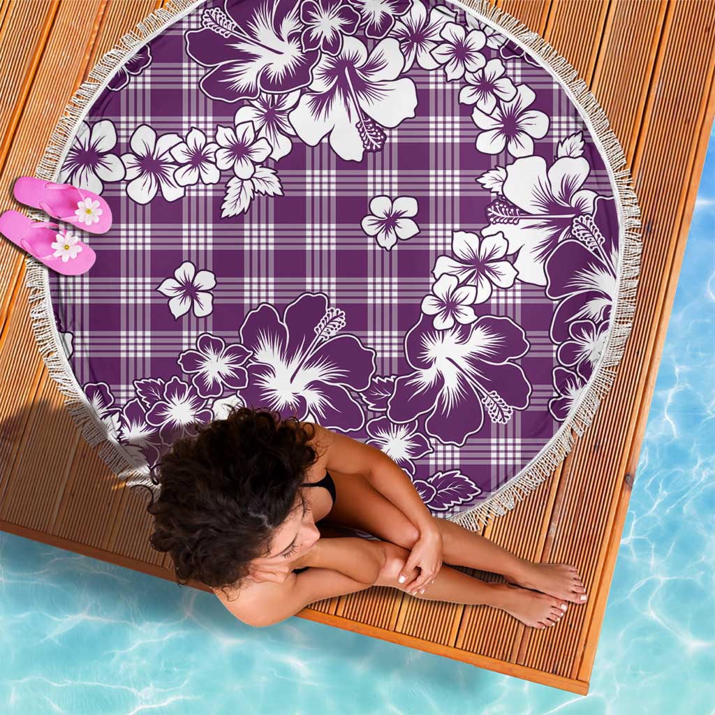 Hibiscus Pakala Sweetie Purple Beach Blanket Tropical Floral Stylized LT01 - Polynesian Pride