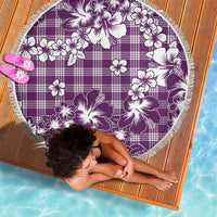 Hibiscus Pakala Sweetie Purple Beach Blanket Tropical Floral Stylized LT01 - Polynesian Pride