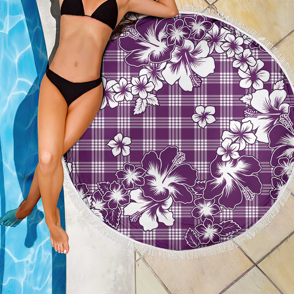 Hibiscus Pakala Sweetie Purple Beach Blanket Tropical Floral Stylized LT01 - Polynesian Pride