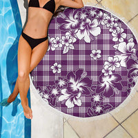 Hibiscus Pakala Sweetie Purple Beach Blanket Tropical Floral Stylized LT01 - Polynesian Pride