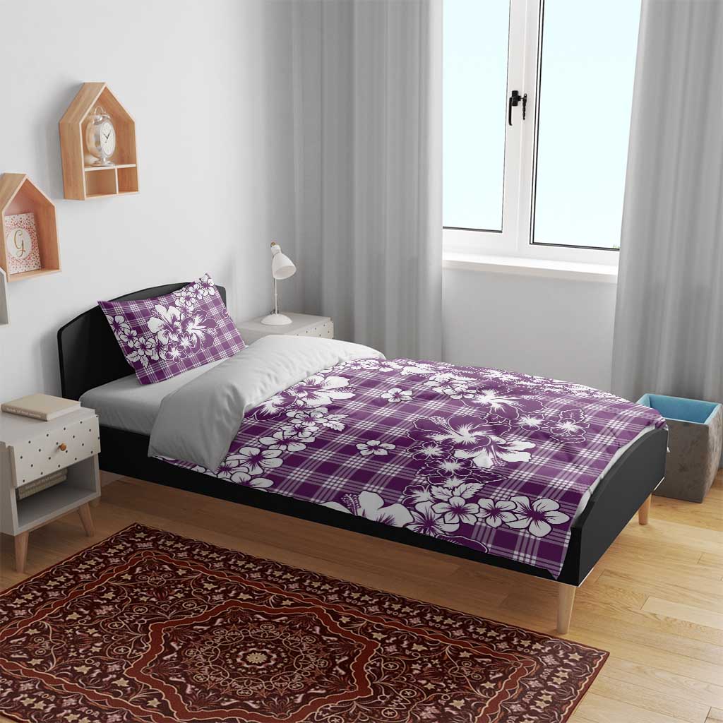 Hibiscus Pakala Sweetie Purple Bedding Set Tropical Floral Stylized - Polynesian Pride