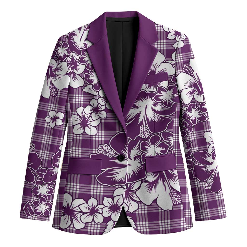 Hibiscus Pakala Sweetie Purple Blazer Tropical Floral Stylized LT01 Unisex Purple - Polynesian Pride