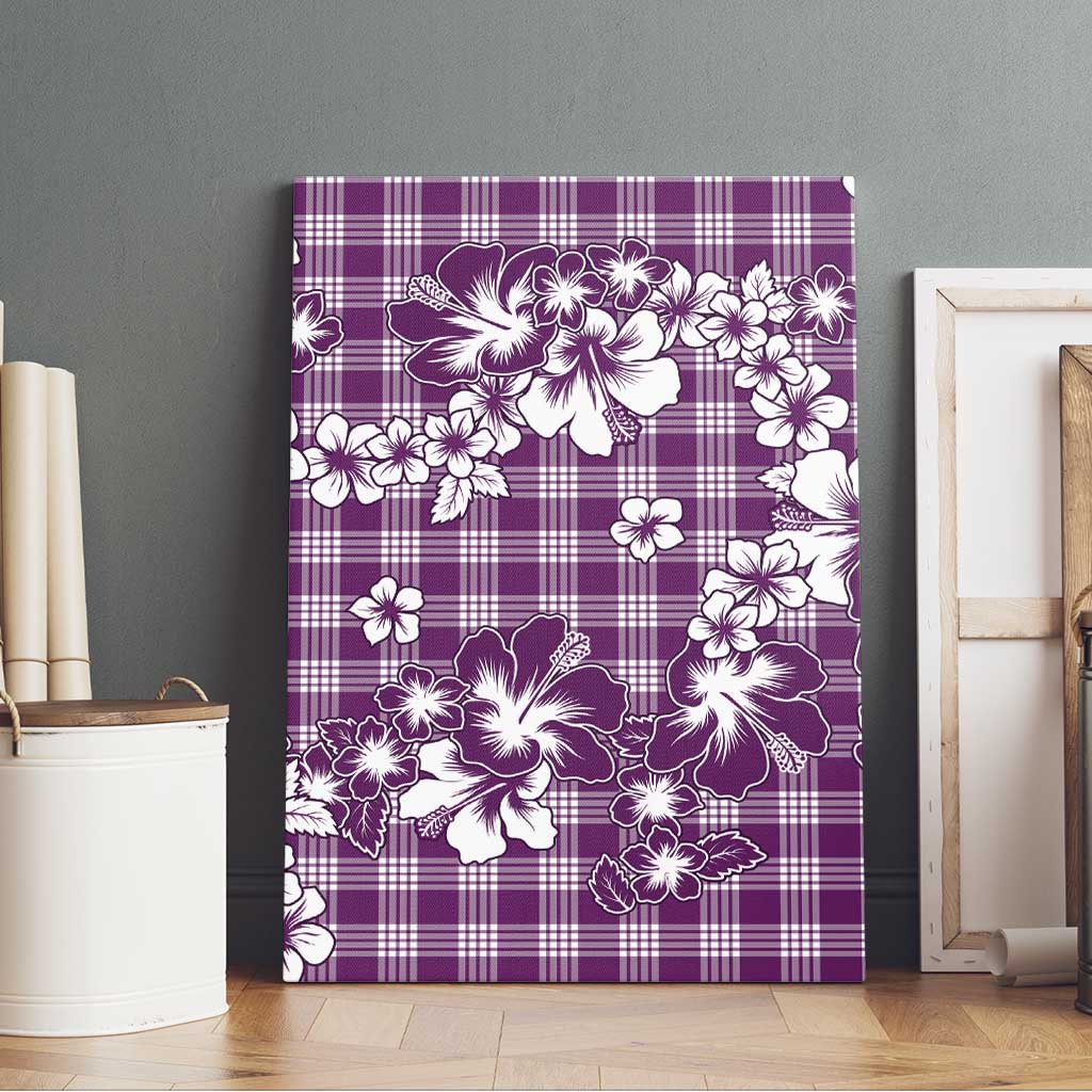 Hibiscus Pakala Sweetie Purple Canvas Wall Art Tropical Floral Stylized - Polynesian Pride