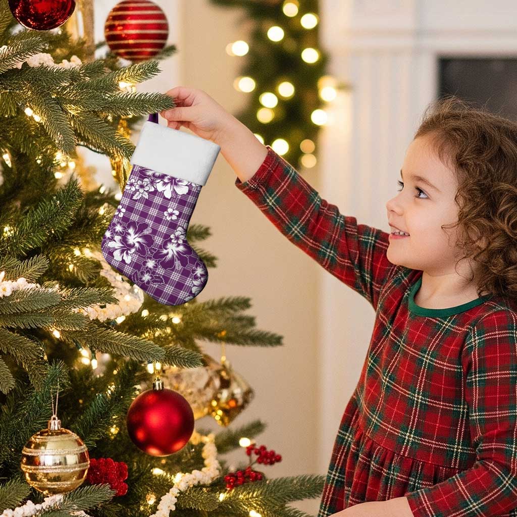 Hibiscus Pakala Sweetie Purple Christmas Stocking Tropical Floral Stylized - Polynesian Pride
