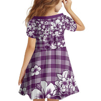 Hibiscus Pakala Sweetie Purple Family Matching Summer Maxi Dress and Hawaiian Shirt Tropical Floral Stylized LT01 - Polynesian Pride