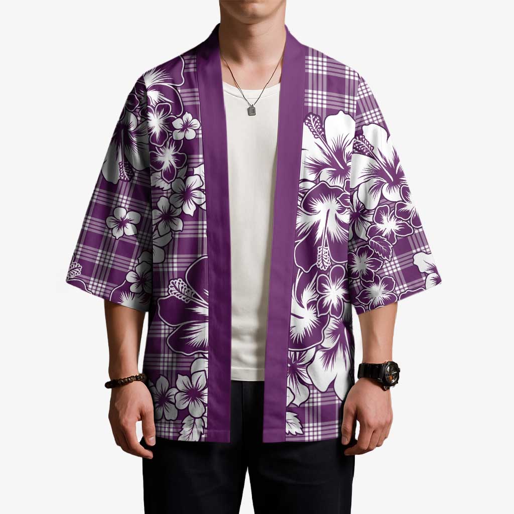 Hibiscus Pakala Sweetie Purple Kimono Tropical Floral Stylized LT01 - Polynesian Pride