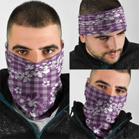 Hibiscus Pakala Sweetie Purple Neck Gaiter Tropical Floral Stylized - Polynesian Pride