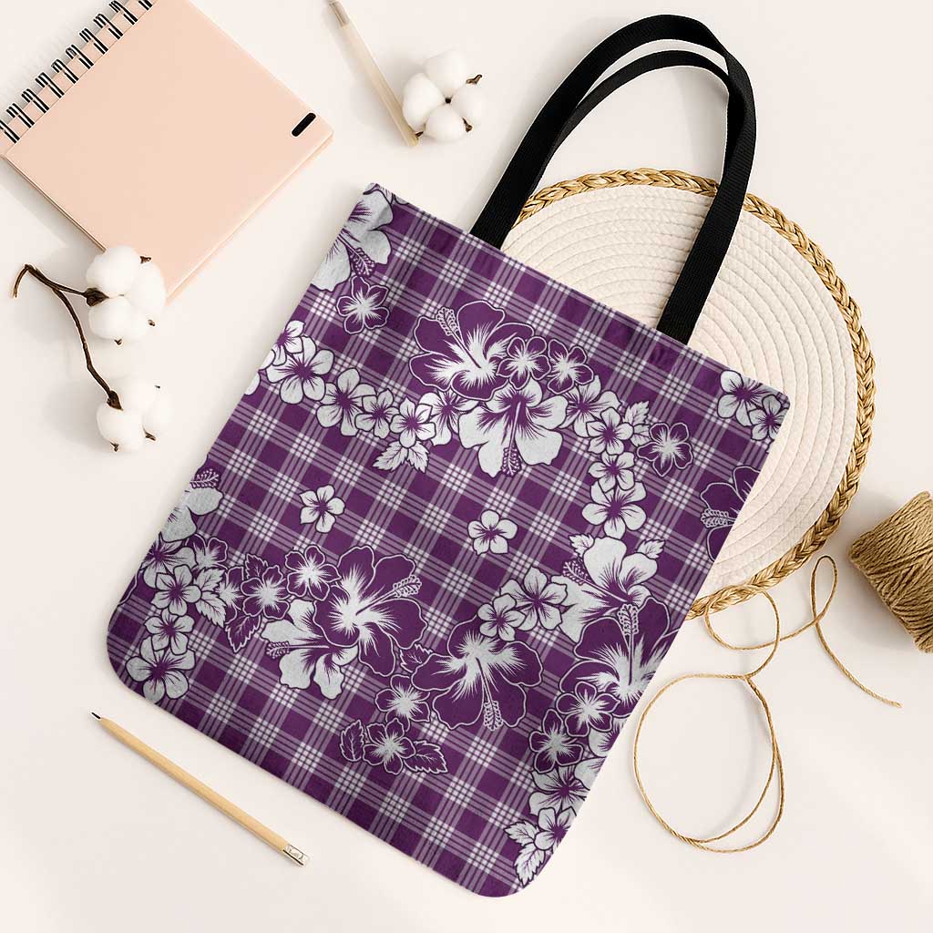 Hibiscus Pakala Sweetie Purple Tote Bag Tropical Floral Stylized - Polynesian Pride