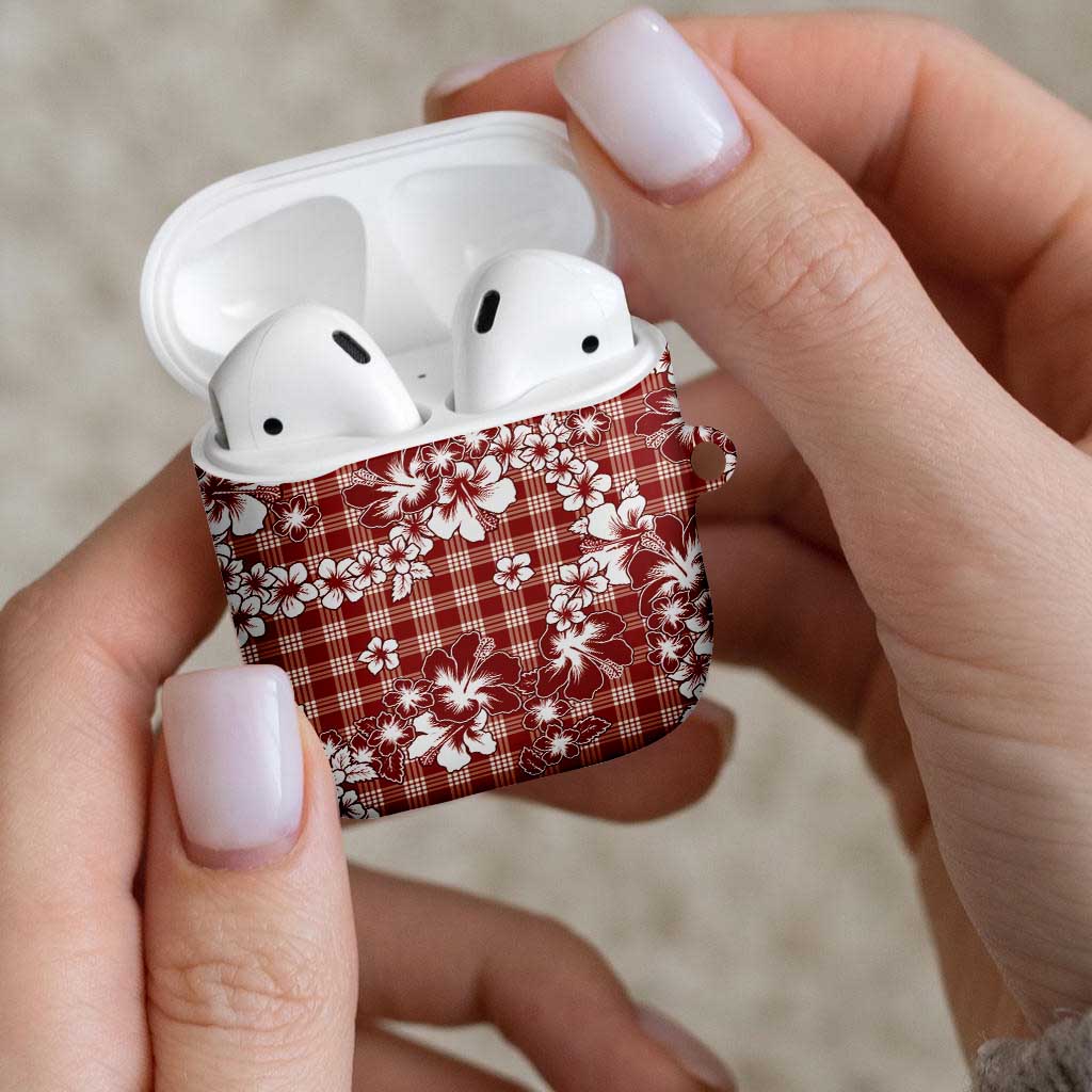 Hibiscus Pakala Fantasy Red AirPods Case Tropical Floral Stylized - Polynesian Pride