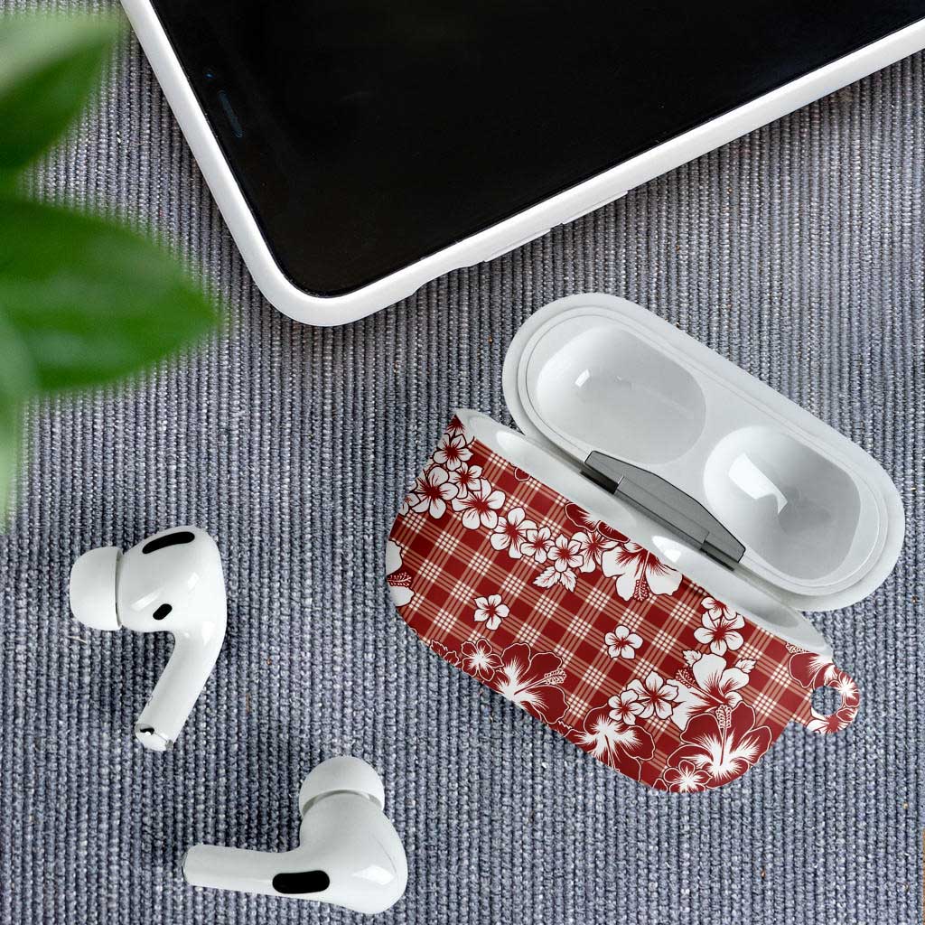 Hibiscus Pakala Fantasy Red AirPods Case Tropical Floral Stylized - Polynesian Pride