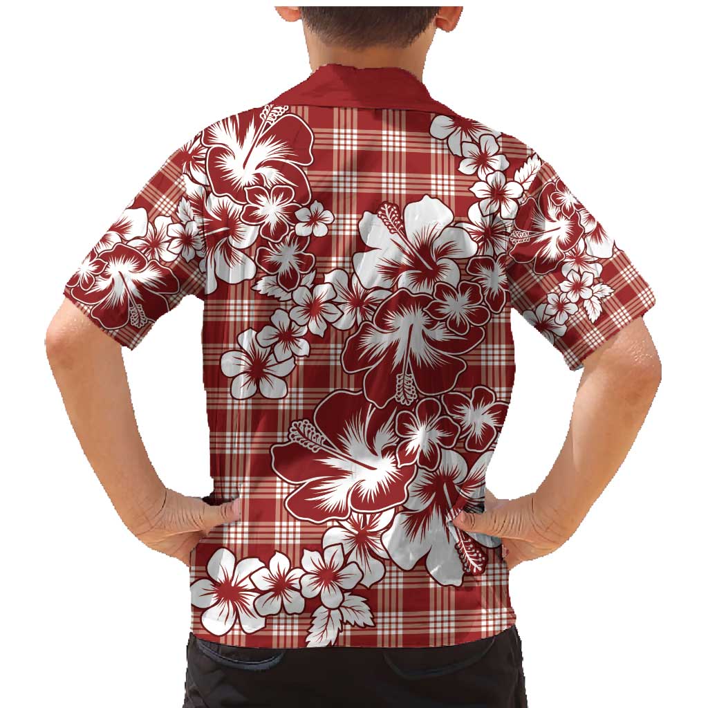 Hibiscus Pakala Fantasy Red Family Matching Mermaid Dress and Hawaiian Shirt Tropical Floral Stylized LT01 - Polynesian Pride