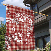Hibiscus Pakala Fantasy Red Garden Flag Tropical Floral Stylized - Polynesian Pride