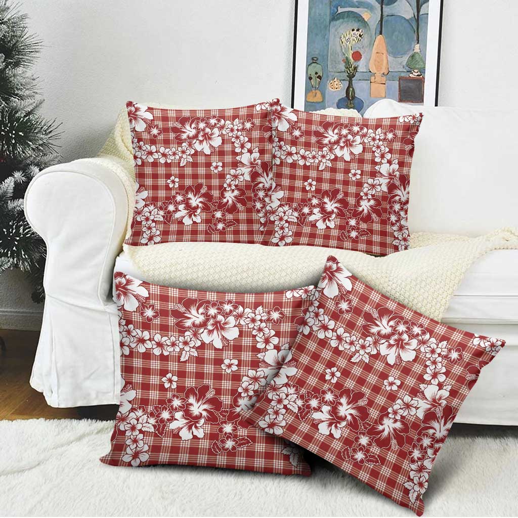 Hibiscus Pakala Fantasy Red Pillow Cover Tropical Floral Stylized - Polynesian Pride