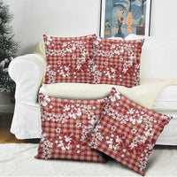 Hibiscus Pakala Fantasy Red Pillow Cover Tropical Floral Stylized - Polynesian Pride